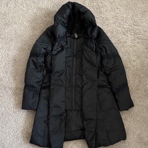 Hilary Radley Black Puffer Jacket with Hood